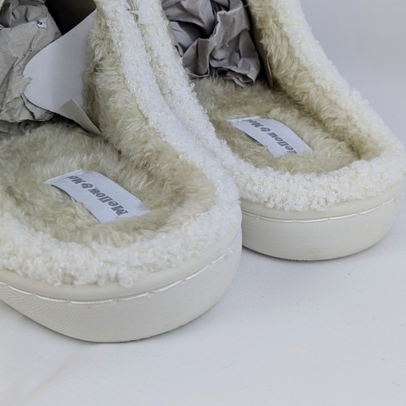 Boston Terrier Slippers Sherpa Upper & Lining Slip On Ivory Black XL (9/10) NWT - Picture 9 of 13